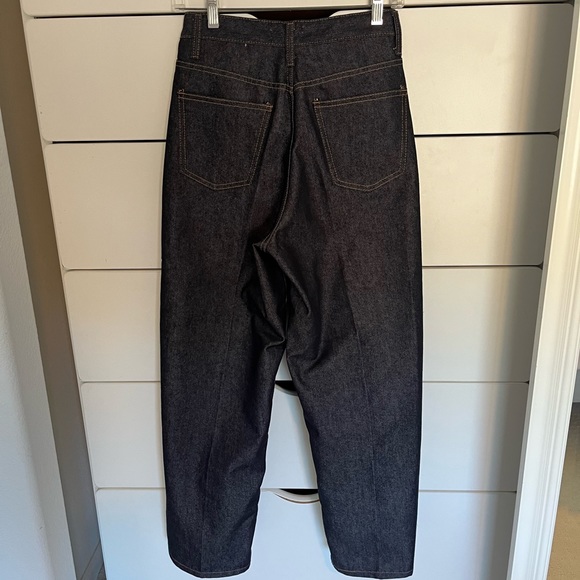 Oak + Fort dark washed straight leg jeans - Picture 5 of 5